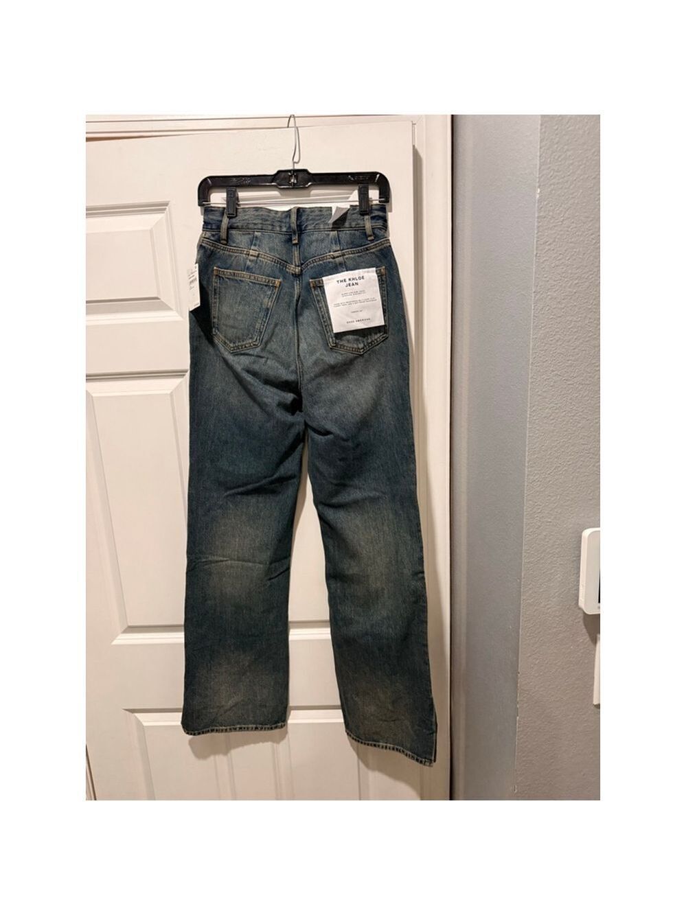 Women's GOOD AMERICAN Blue Patchwork The Khloe Flare Jeans Size 4 - Picture 8 of 11